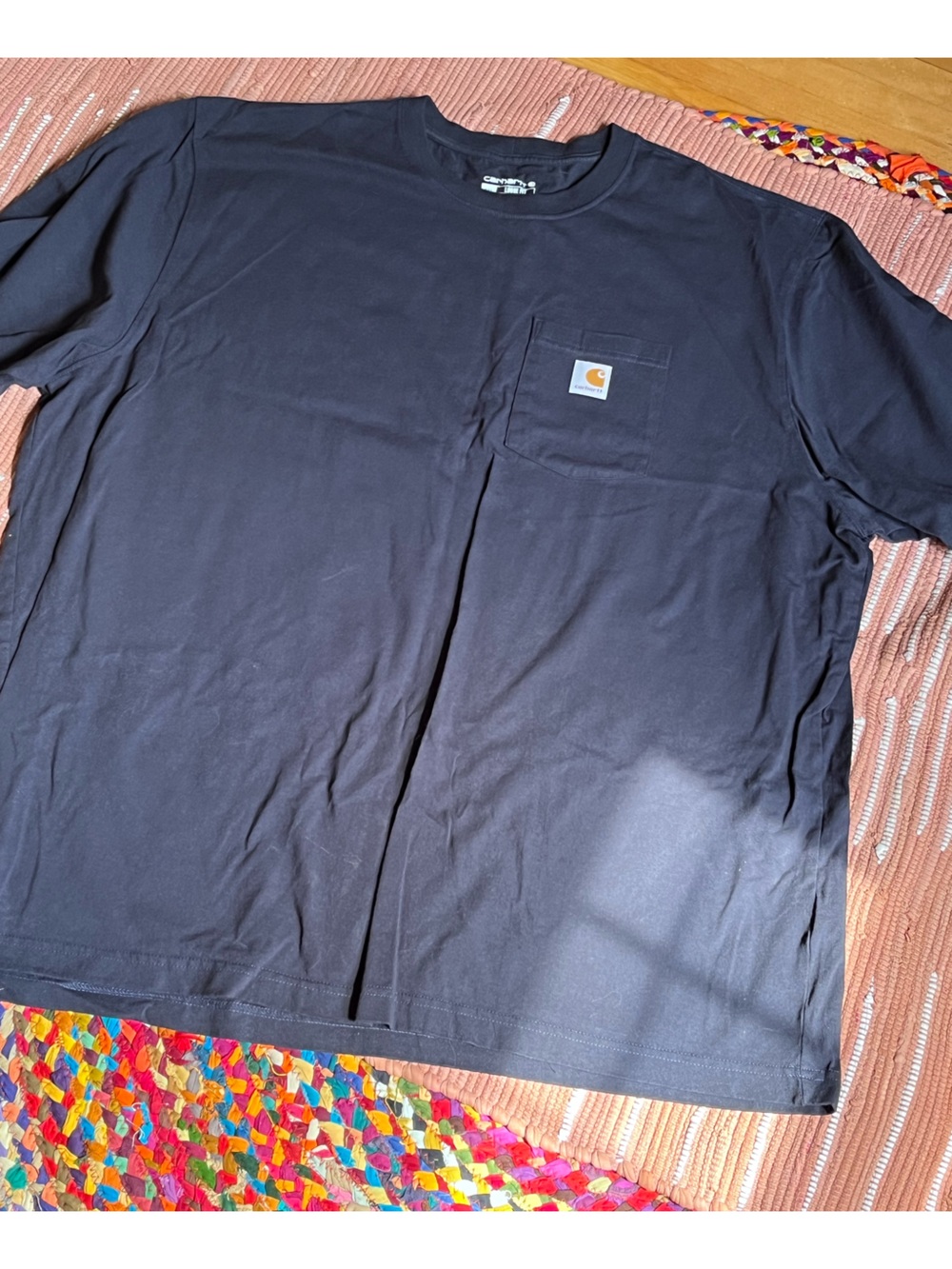 Carhartt navy blue long-Sleeve Pocket Tee